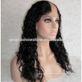 Cheap hot sale stock virgin brazilian human hair jerry curl u part wig With Quick Shipping